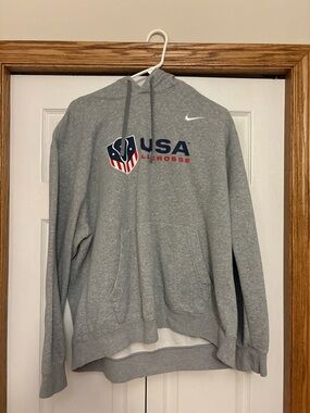Nike Gray USA Lacrosse Hoodie